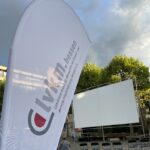 Lvkm Hessen Fahne vor der Leinwand